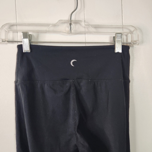 ZYIA Active Black Slashed Lux High Rise Ripped Leggings Size 0 Activewear Gym - Picture 5 of 8